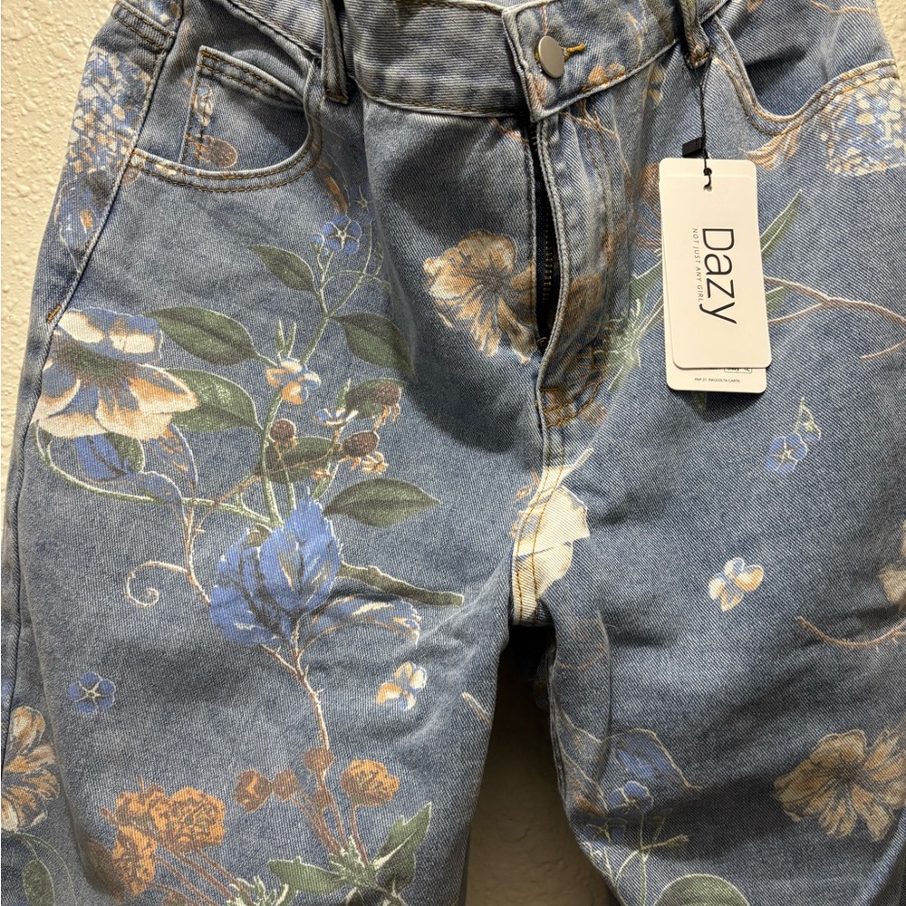 Floral Wide Leg Jeans